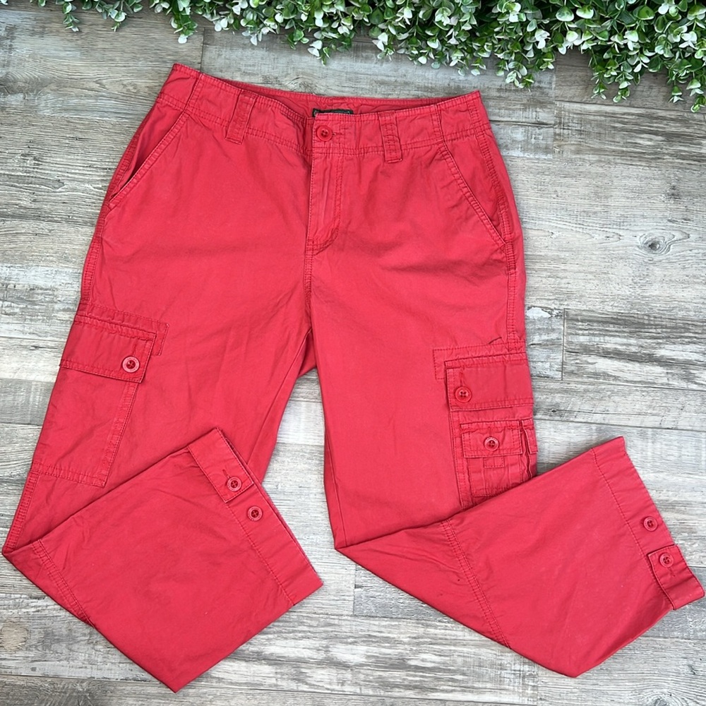 Ralph Lauren Red Cargo Cropped Pants 4
